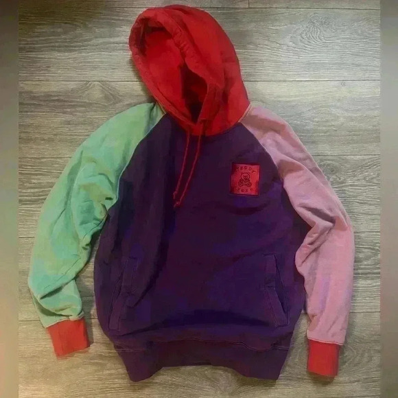 Teddy Fresh Colorblock Casual Comfy Warm Colorful Streetwear Hoodie Men’s Size S - Picture 1 of 8